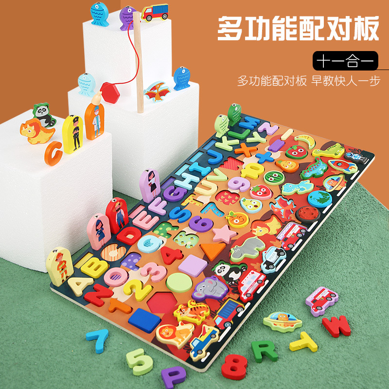 Wooden universal letters and numbers for fishing