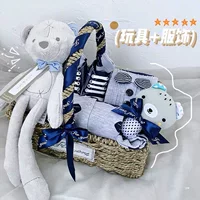 Подарочный набор для новорожденных из чистого хлопка: комплект одежды для весны и лета, аксессуары для первого месяца, 0-3 месяца, упаковка для мальчиков и девочек