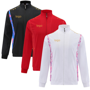 2023 autumn and winter long-sleeved coat three colors available black white red warm table tennis uniform training team uniform L ~