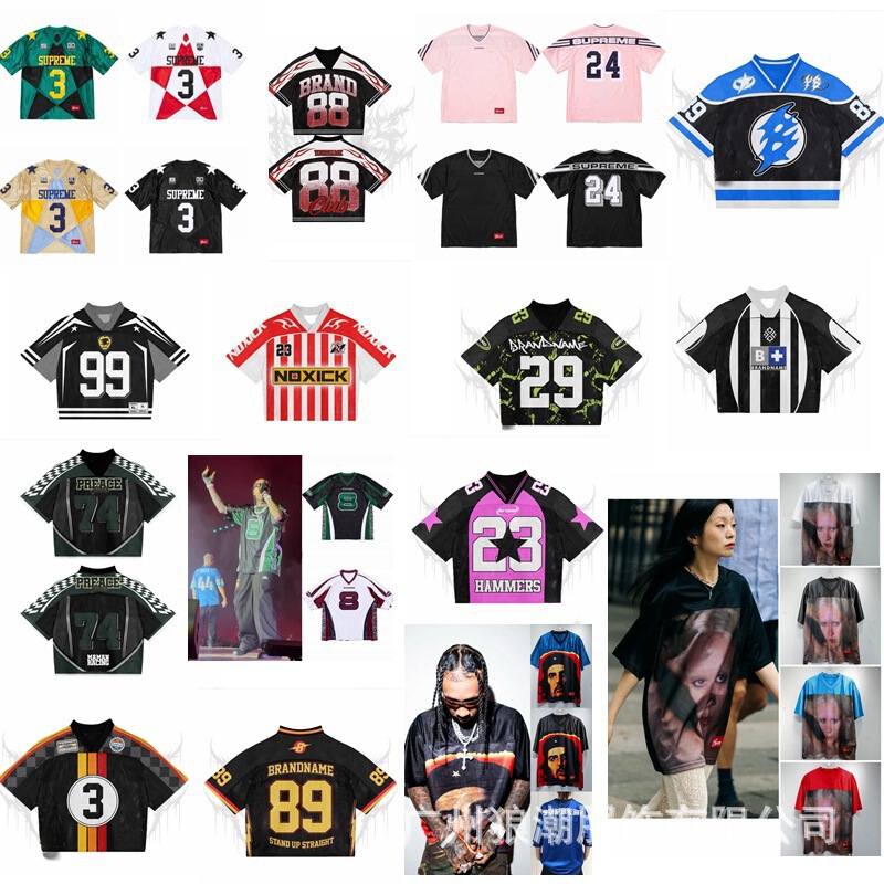 West Coast Jersey Outfit with Multiple Collabs, Yu Shuxin Outfit, Lee Taemin Extended Version with Multiple Patchwork Embroidered Jersey