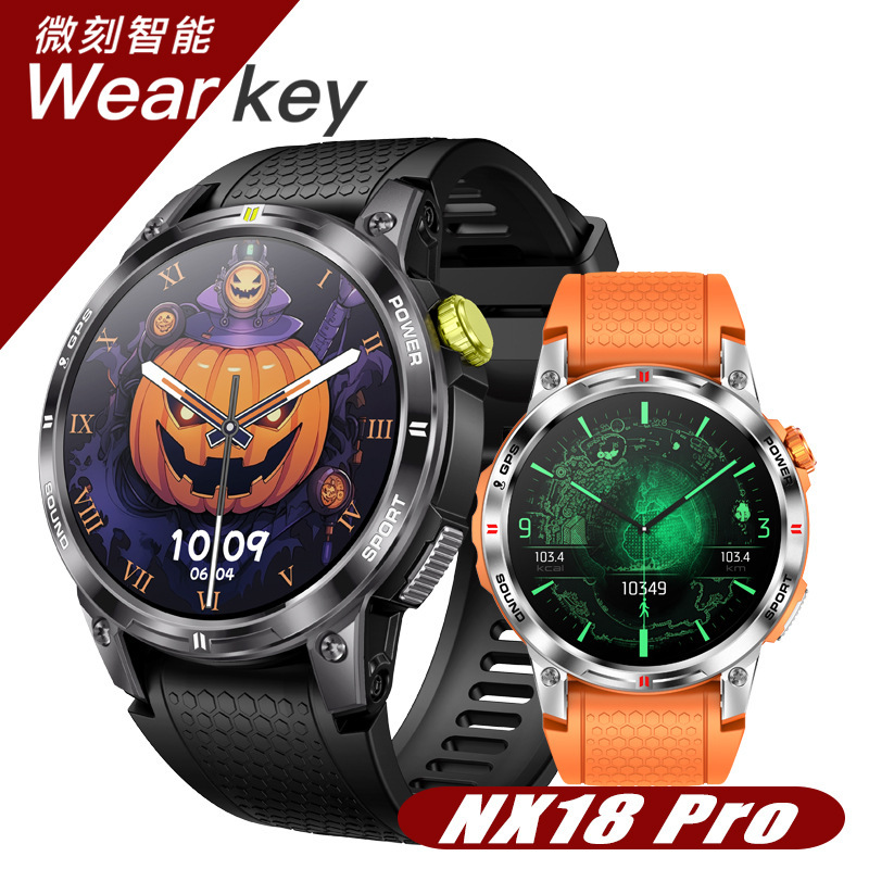 The New NX18Pro Smart Watch Bluetooth Call 1.58inch AMOLED Screen IP68GPS Outdoor Sports