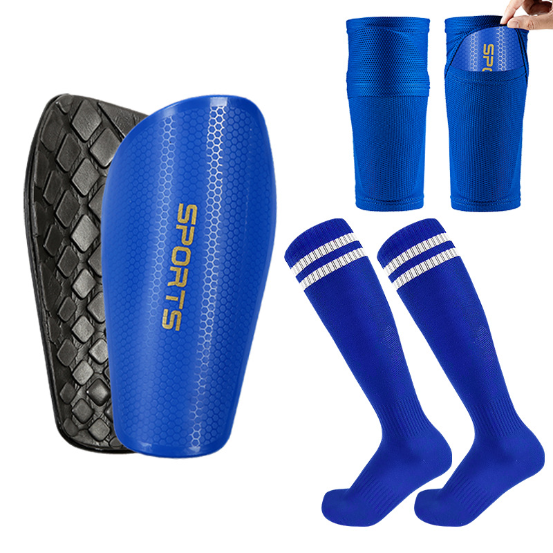 Foreign Trade Honeycomb Shin Guard Sock Set, Football Insert Sock Set, Football Socks, Adult and Children's Calf Protectors, in Stock