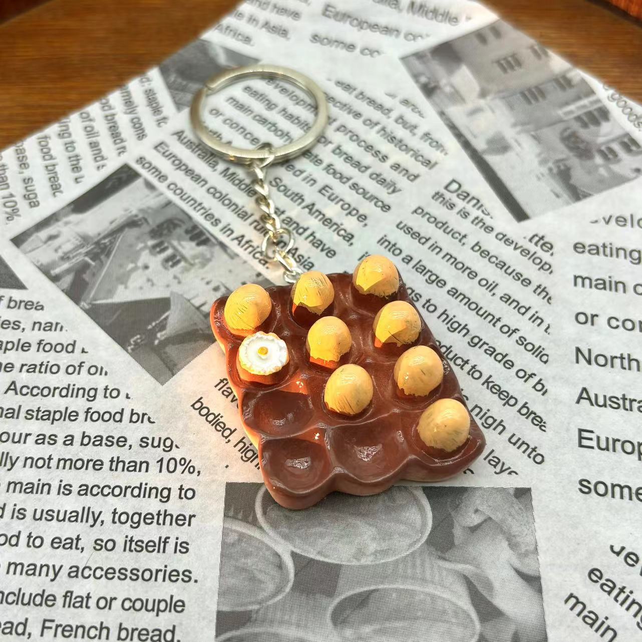 22g Weight Bag Pendant, Keychain Classification 1 Piece Quantity Daily Occasion Resin Material 1605 Coffee, bread Pattern Women's Gender Cartoon Style Style Resin 1605 Coffee Bread Bag Pendant Keychain Bag Charms 8