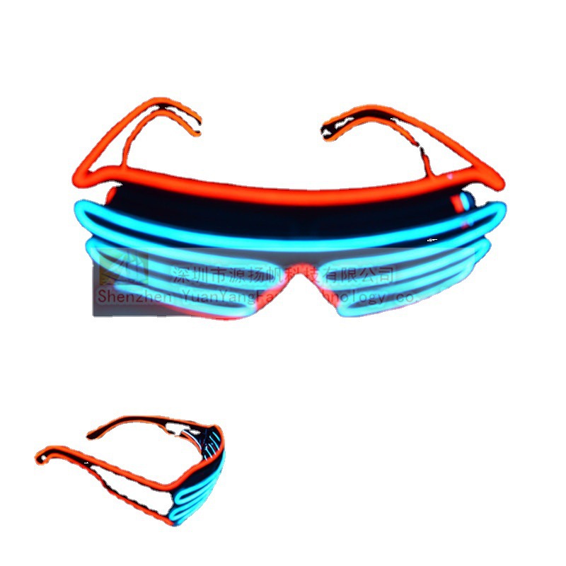 En stock LED gafas luminosas, EL luz fría gafas luminosas persianas de dos colores de luz fría gafas alegría Accesorios