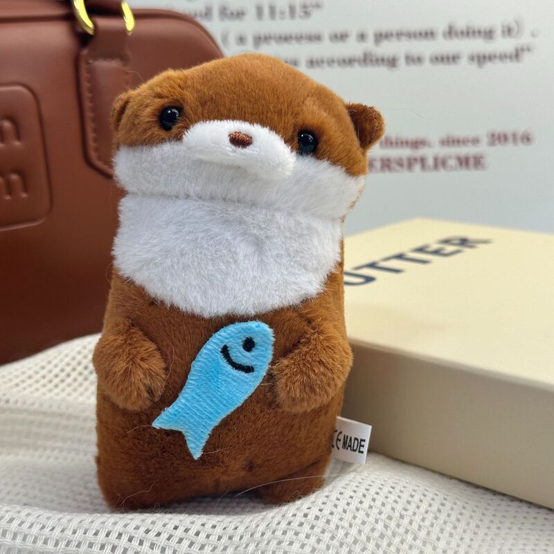 かわいいぬいぐるみ願いを叶える魚カワウソキーホルダーペンダントぬいぐるみ卸売スクールバッグペンダントギフト|undefined