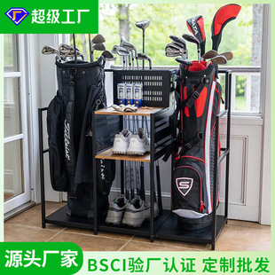 Golf Bag Rack, Club Storage Rack, Metal Storage Display Rack, Golf Supplies Driving Range Equipment, Golf Bag