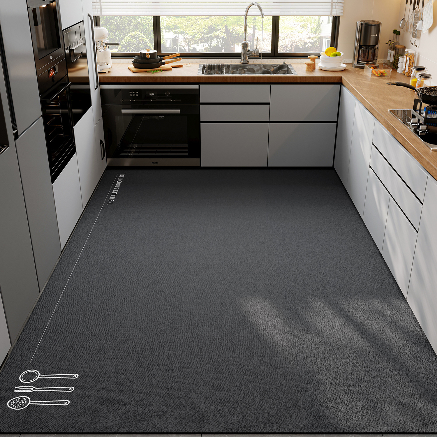 Light Luxury Style Soft Diatom Mud Floor Mat Kitchen Floor Mat Non-Slip Absorbent Mat Washable Door Stain-Resistant Floor Mat