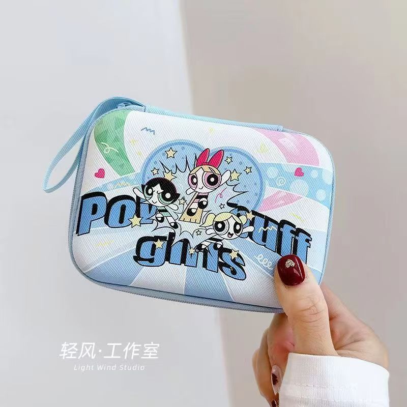 CCD 充電器デジタル収納袋ヘッドフォンデータケーブルかわいい漫画カメラポータブル整理ボックスハードドライブバッグハード|undefined