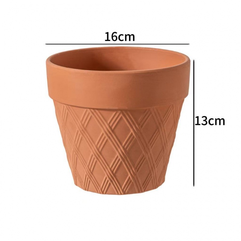 吸水兰花盆多肉盆特大号盆栽红陶花盆泥盆简约粗陶绿植育苗盆透气