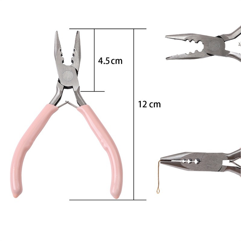 Powder handle 3 -hole steel tongs (with teeth)