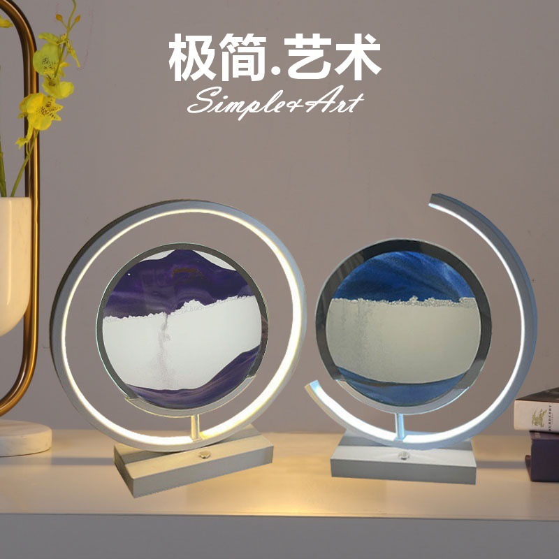 Pintura de arenas movedizas transfronterizas creativas, decoración, decoración, paquete de material de bricolaje hecho a mano, luz ambiental, regalo, luz nocturna