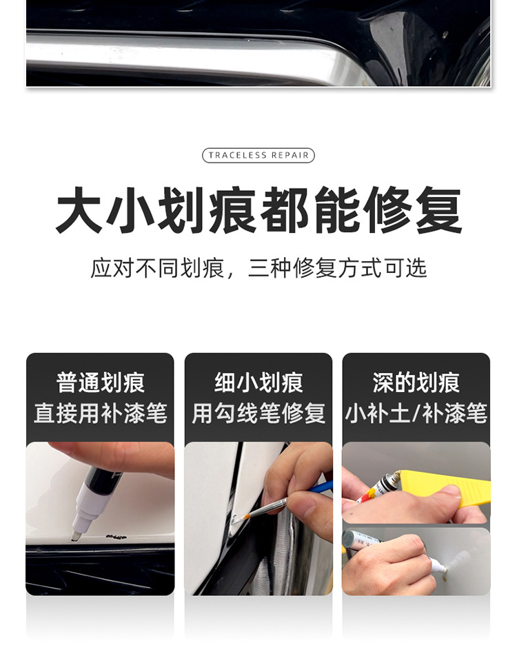 Suitable for All Tesla Models, Special Touch-Up Paint Pen for Car Paint, Magic Tool for Scratch and Scuff Repair, Self-Spray Paint Repair