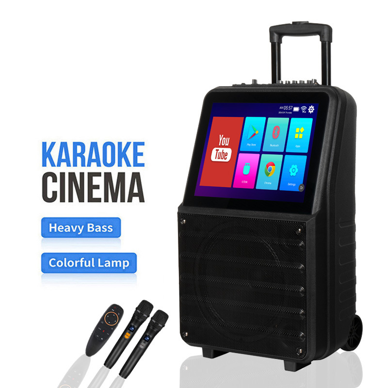 Cross-Border Outdoor Square Dance Karaoke Audio with Display Screen Bluetooth Speaker Home Ktv Karaoke Karaoke Machine Video
