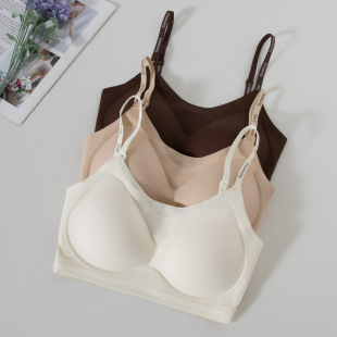 Seamless Liquid Foundation Bra for Women, Integrated Push-Up for a Smaller Appearance, 2025 New Anti-Exposure Beautiful Back Strap Bra