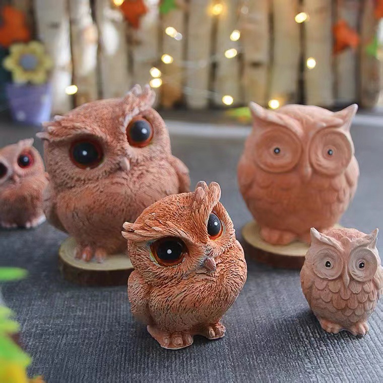 Силиконовая форма для 3D-свечей в виде совы, для ароматерапии, DIY, для гипса, смолы, льда, в форме животных