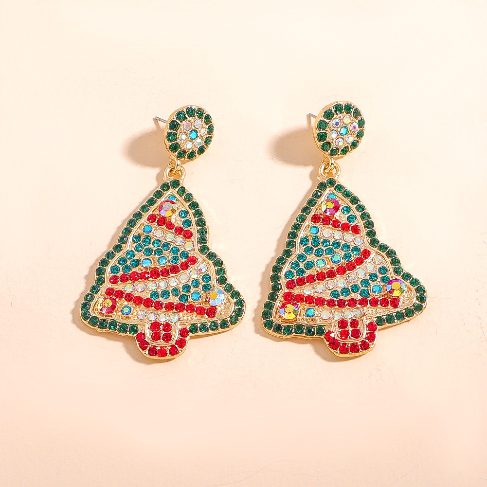 New Christmas Tree Earrings European And American Fashion Long Earrings display picture 5