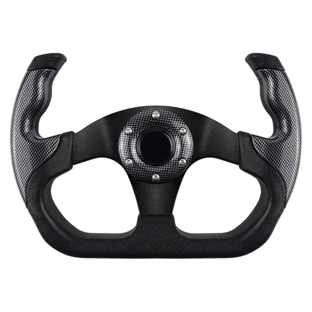 Car Modified Pu Steering Wheel Competitive Game Kart 13-Inch 320mm Imitation Racing Steering Wheel Adaptable to Universal