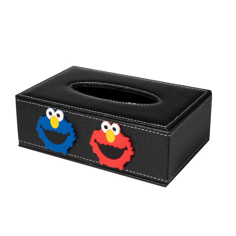 Use Armrest Box: Other Car tissue box/set - sesame-street-blue-red-with-non-slip-mat-suitable-for-about-300-tissues