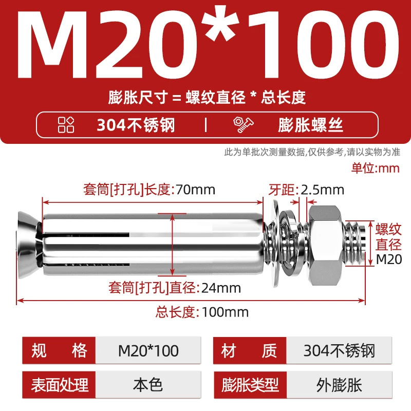 Анкерный болт Tianzhuo Hardware 304 M20*100