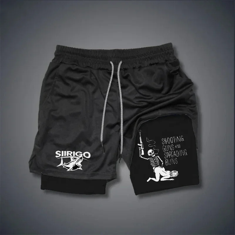 2025 Berserk Men's Sports Shorts 2 in 1, Quick-Drying Running Shorts, Gym and Fitness Training