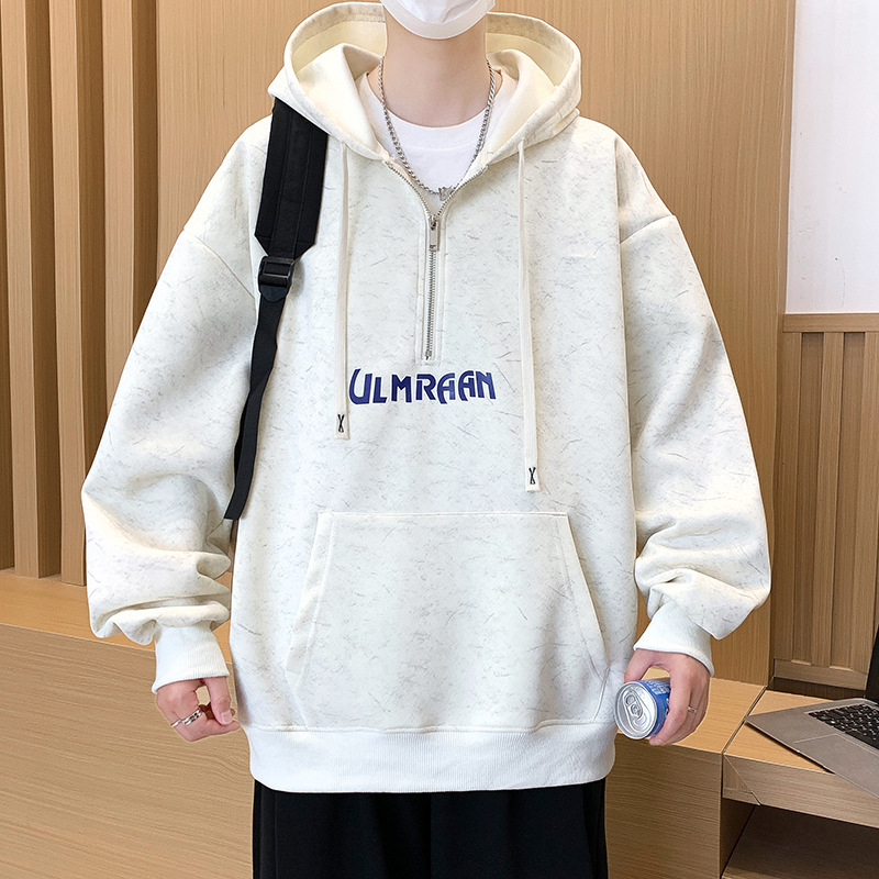 春秋季青少年连帽卫衣男孩初中高中学生潮牌帅气外套大童男装上衣|undefined