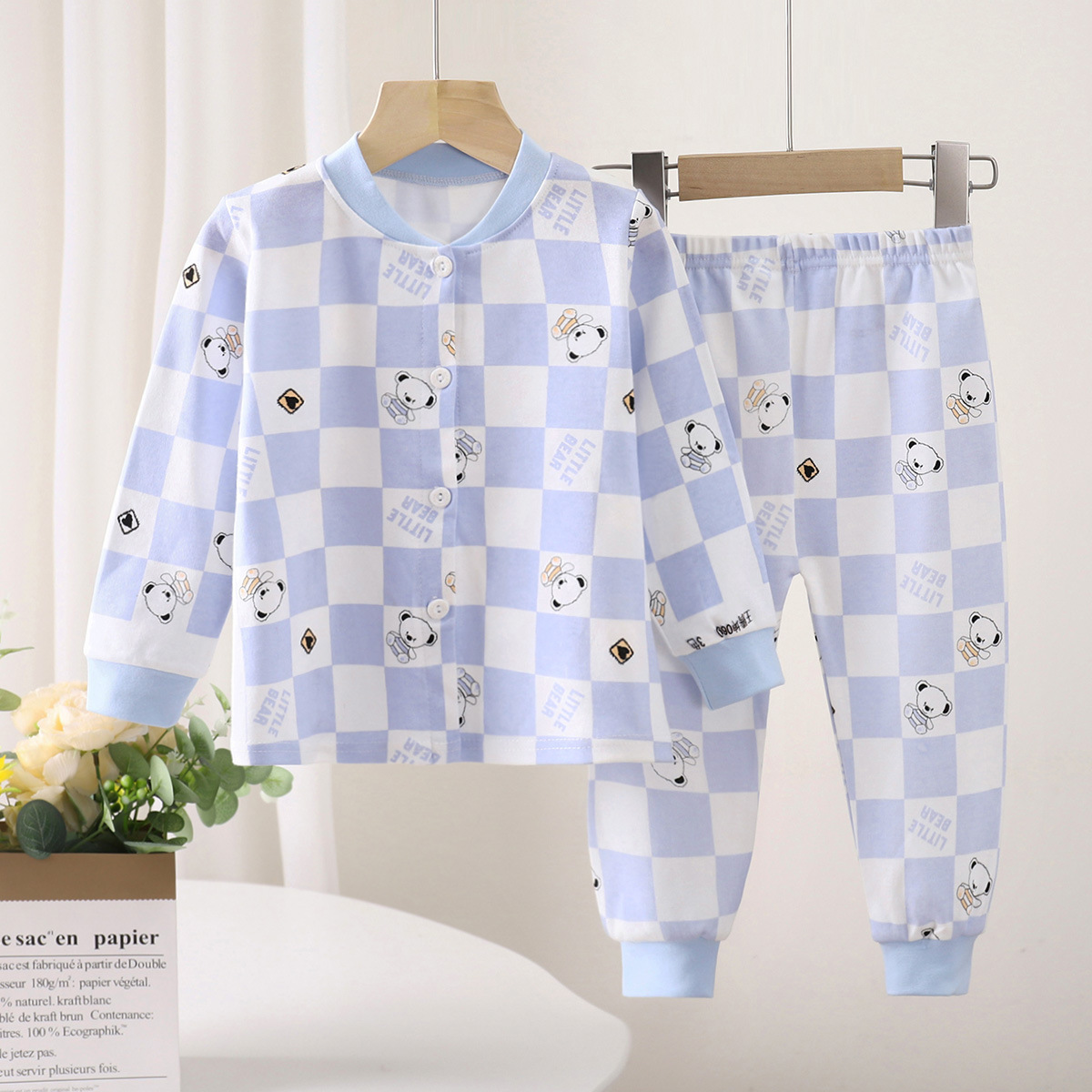 Baja interior de bebé algodón nuevo otoño cardigans para niños pijamas calientes para niñas ropa de hogar ropa infantil