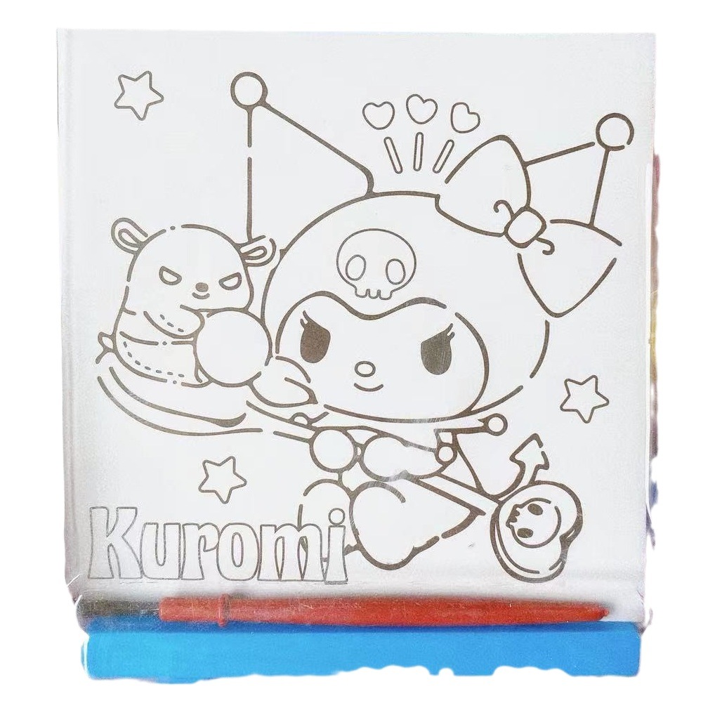 Xiaoxiao pintor sanli ou patrón de dibujos animados pintura hecha a mano de los niños con caballete pigmento educativo pintura para colorear premio