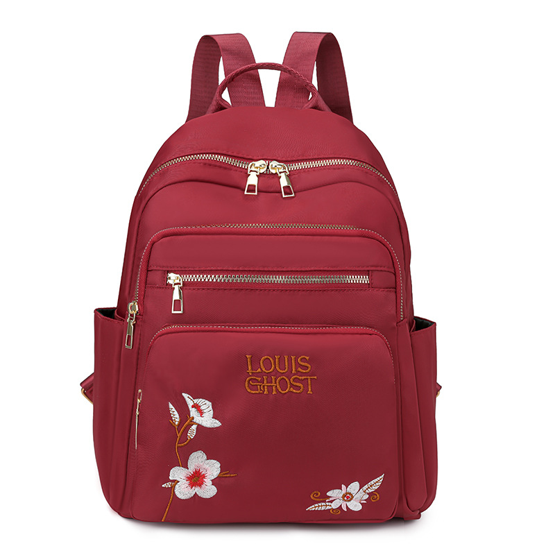 Mochila de tela Oxford para mujer 2024 nueva moda mochila de todo fósforo diseño de nicho mochila de viaje de viaje