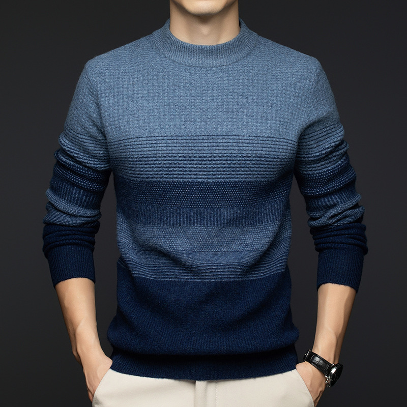 2025 Winter Warm Clothing for Dad, Middle-Aged and Elderly Grandpa, Round-Neck Knit Wool Sweater, Men's Thickened Knitwear 2025 Winter Warm Clothing for Dad, Middle-Aged and Elderly Grandpa, Round-Neck Knit Wool Sweater, Men's Thickened Knitwear