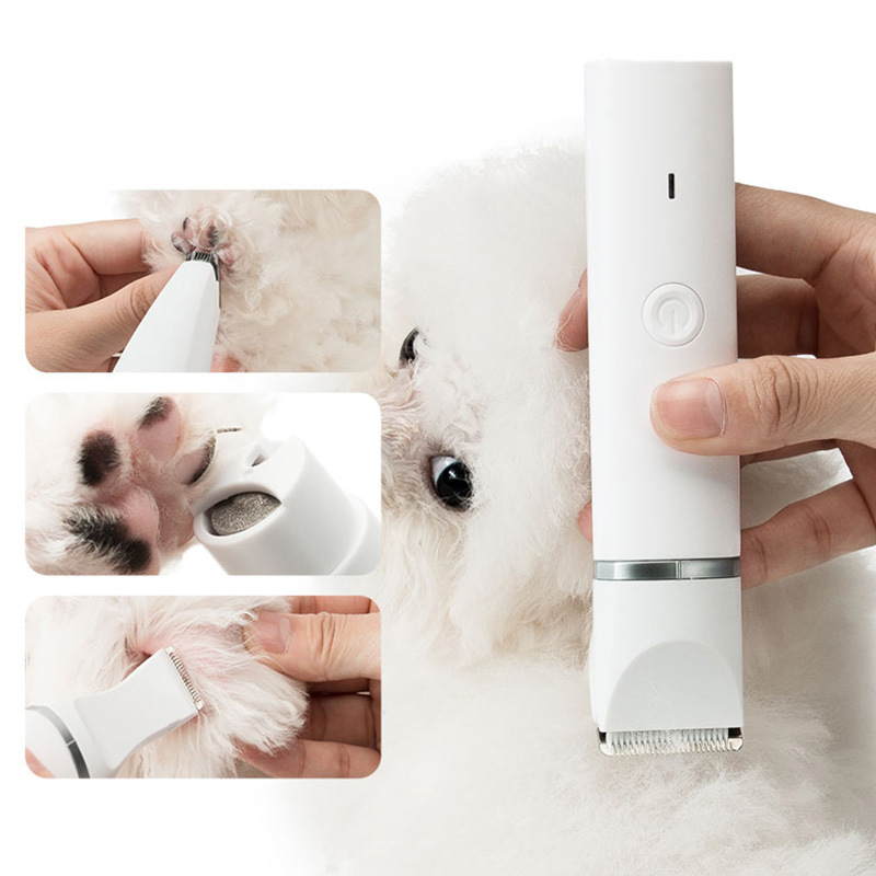 Pet Shaver perro eléctrico Clipper gato pelo empujando bajo pie depilación corte de pelo recargable eléctrico Clipper suministros