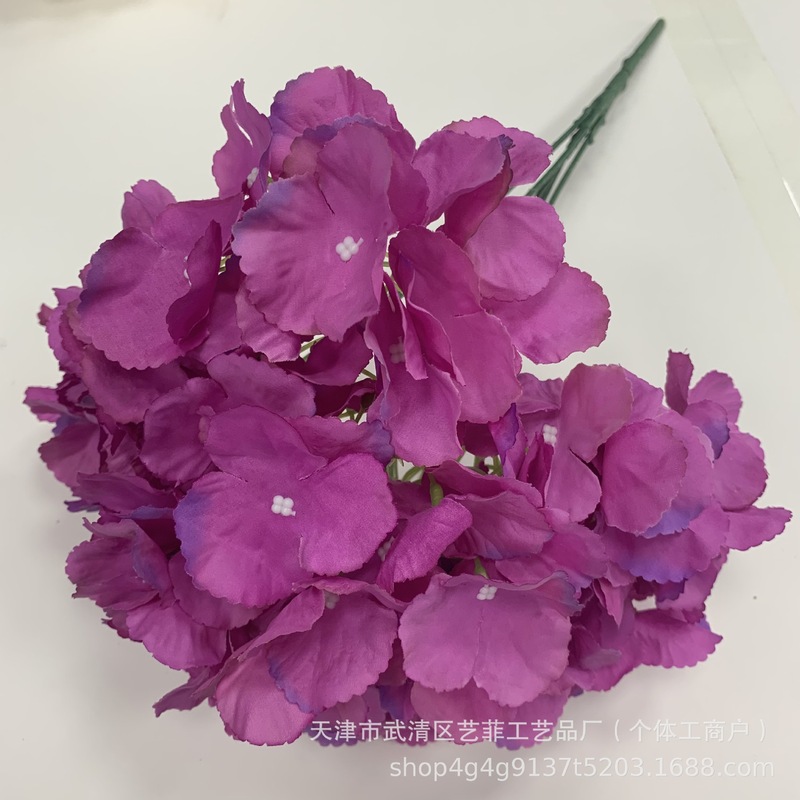 仿真花束5头无叶绣球婚庆假花路引装饰外贸跨境仿真绣球假花家居|undefined