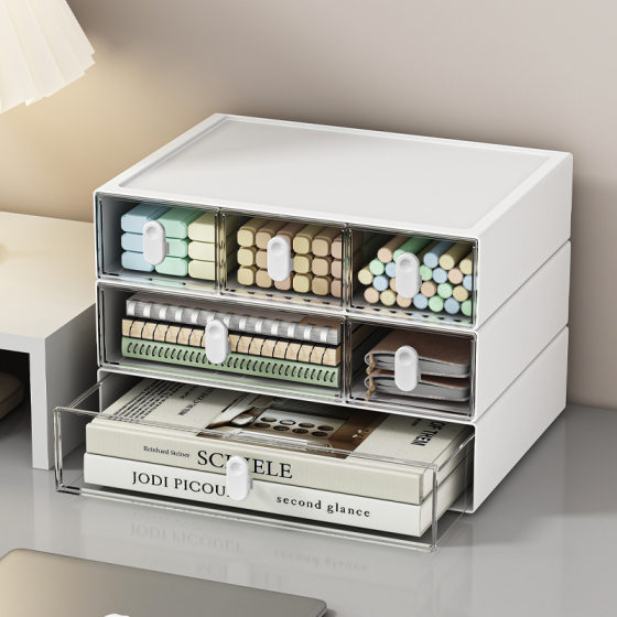 Stationery student desktop storage box drawer-type organizing sundries cosmetic pen desk hand book pen holder storage rack