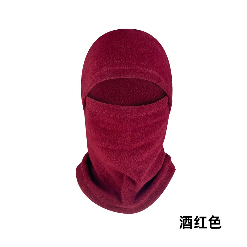 冬骑行保暖面罩多功能脖套防风帽滑雪头套摇粒绒加绒内胆套头围脖|undefined