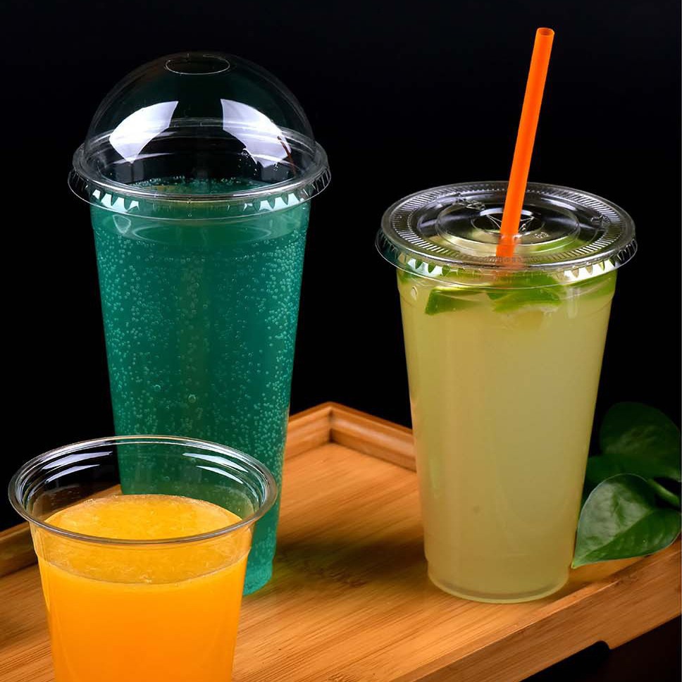 Vaso desechable para té con leche, calibre 98, 300-720 ml, vaso PLA para bebidas frías, vaso de café biodegradable y ecológico