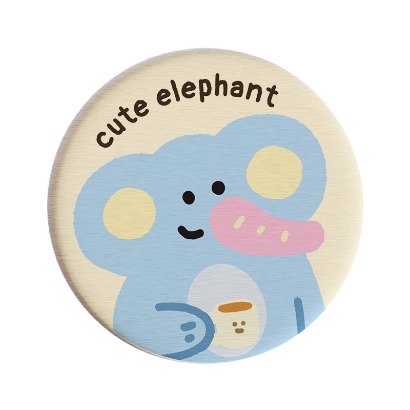 Posavasos de café de oficina de dibujos animados, posavasos de escritorio, posavasos de agua redondos, almohadillas absorbentes de agua de barro de diatomeas, encimera de secado rápido