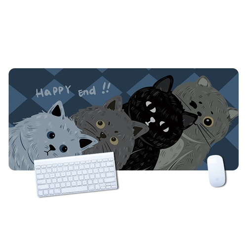 Cat Mouse Pad Extra Large Boys and Girls Office Cartoon Cute Game E-Sports Thickened Keyboard Pad Desk Pad