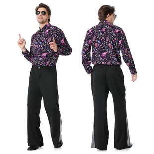 2025 Spring New Style 70S Boys Classic Casual Retro Glossy Suit Disco Performance Costume Men's Suit