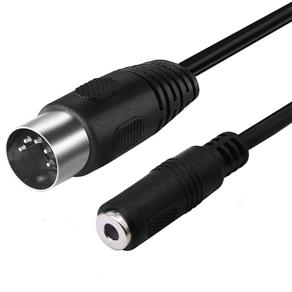 3.5 Female Audio Plug To Midi 5-pin Adapter Cable Audio Output Midi...