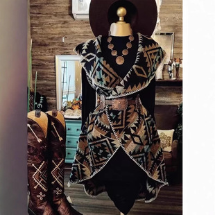 2024 Cross-border Autumn and Winter Women Indian All-match Ethnic Style Shawl Imitation Wool Shawl Travel Out