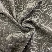 猫眼绒冰花丝绒玫瑰压花面料垂感柔软透气打底衫连衣裙短袖布料