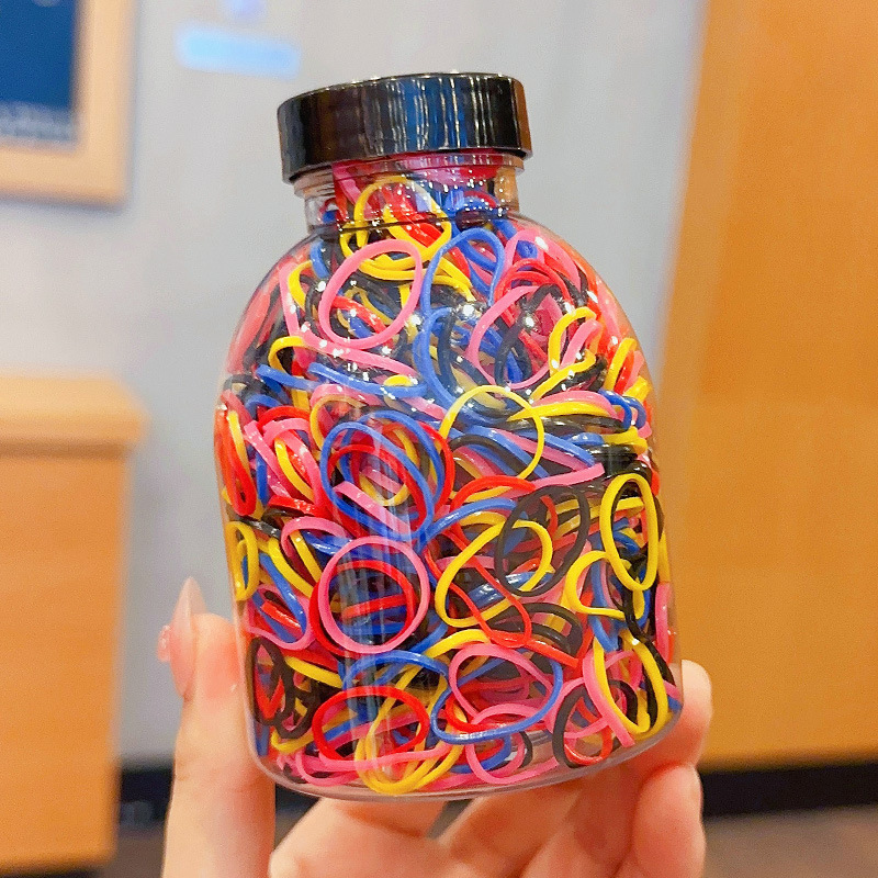 Banda de goma desechable para bebés banda de pelo de alta elasticidad para niños Niñas diadema de color caramelo fuerte tirón constantemente cuerda de pelo accesorios para el cabello