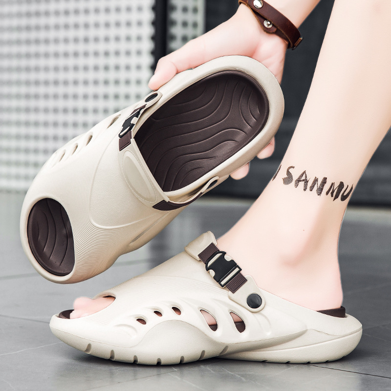 top Quality New Summer Style Flip-Flops Outdoor Wear, Trendy And Simple Two-Tone Thong With Thick Soles For A Comfortable Feel,_voghion.com