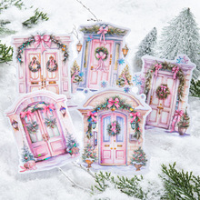 美好的一天和纸贴纸包 门外飘雪系列 门前雪景主题DIY装饰贴6款