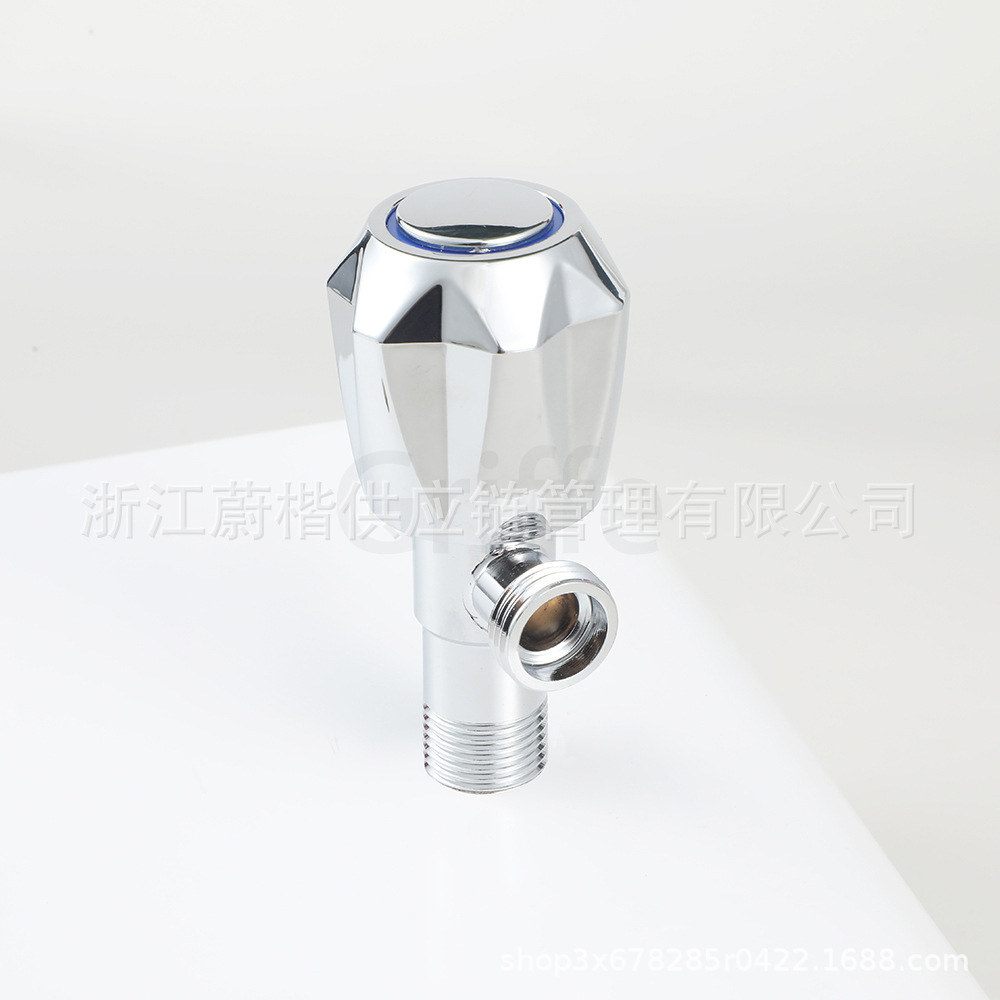Electroplated stainless steel triangular valve, cold and hot water heater stop valve joint accessory, bathtub special faucet undefined