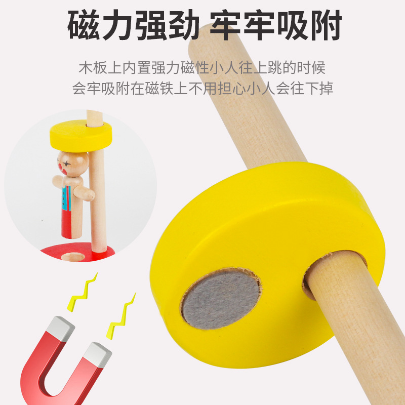 Cpc nuevo producto educación temprana rompecabezas niños payaso competencia saltar música rompecabezas juguetes de madera interactivos madera sensorial