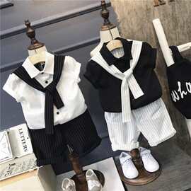 男童夏装套装新款儿童服装洋气宝宝夏季痞帅小孩短袖婴儿衣服薄款