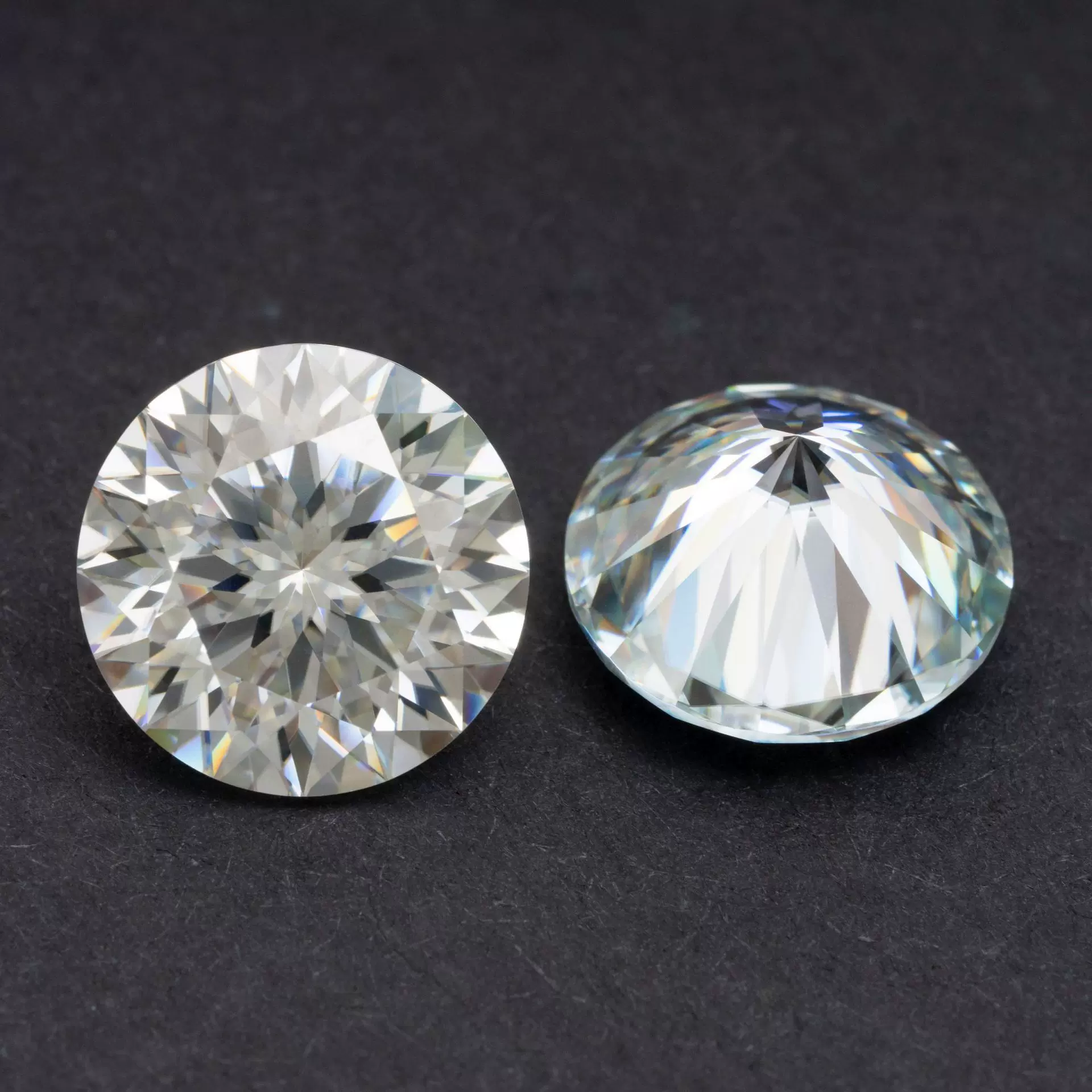 梧州工厂批发圆形梅花切割莫桑裸钻首饰 主钻镶嵌 18K首饰裸石