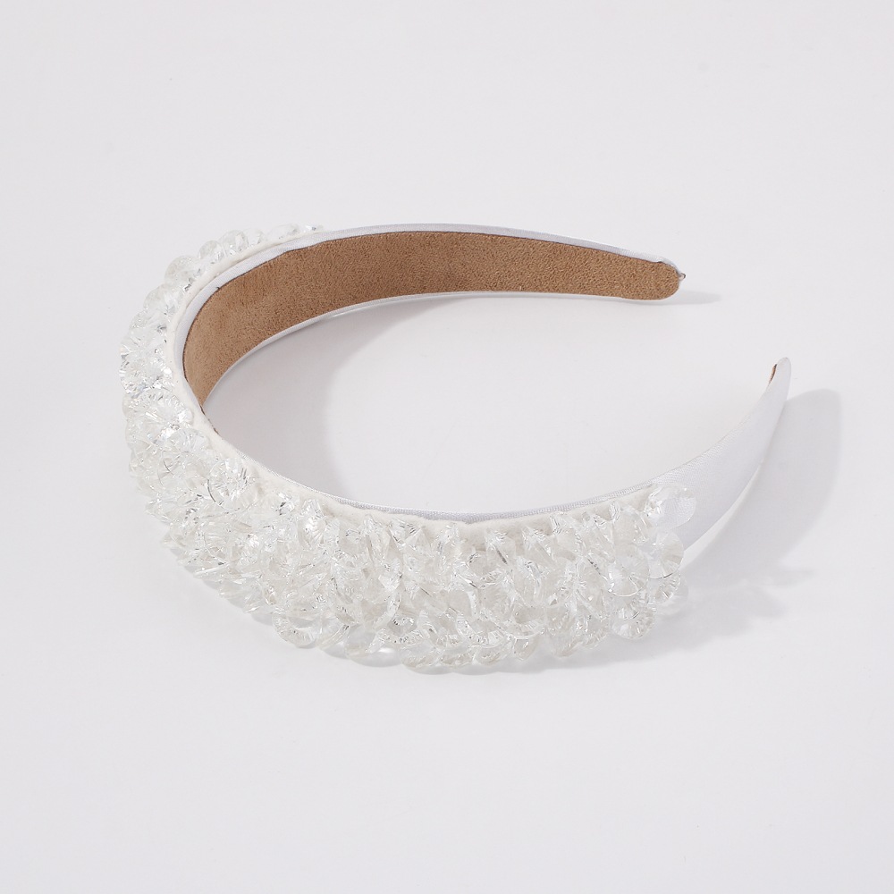 Wholesale Crystal Broad-brimmed Solid Color Headband Nihaojewelry display picture 6