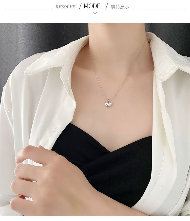 5g Weight PVD Coated Gold Plating Process Real Gold Plated Plating Material 304 Stainless Steel Pendant Material Shell Inlay Material Necklace Classification Real Gold Plated Heart Shape 304 Stainless Steel Fashion Waterproof Non Tarnish Necklace
