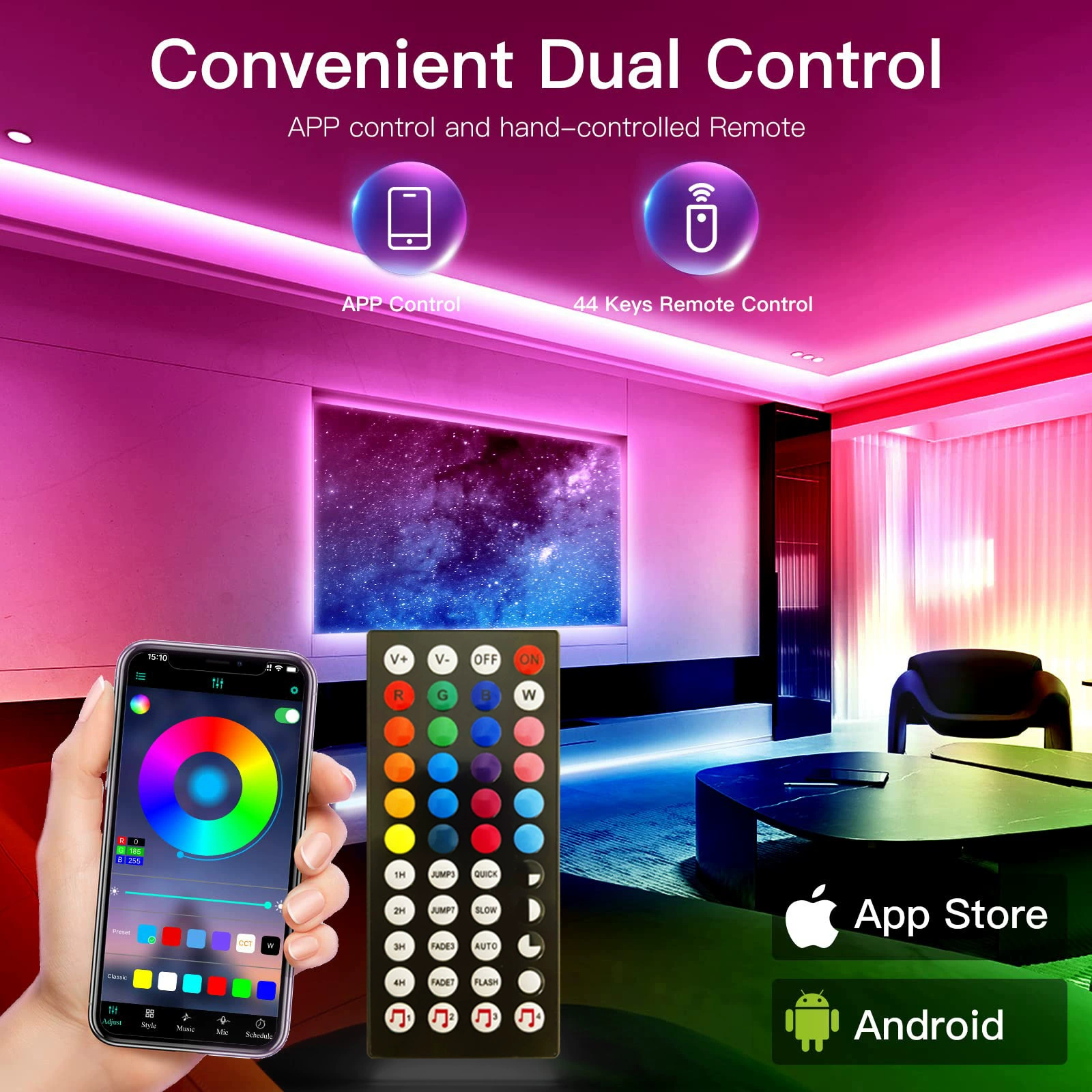 Музыкальный контроллер, лампа, Aliexpress, Amazon, 44 клавиши, Bluetooth, 5В